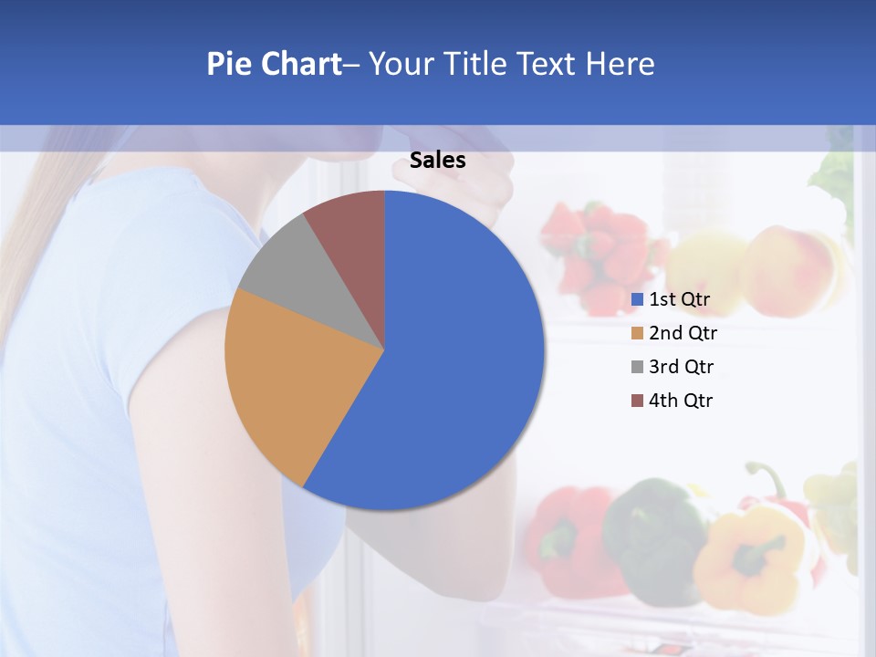 Colorful Smiling Young Woman PowerPoint Template
