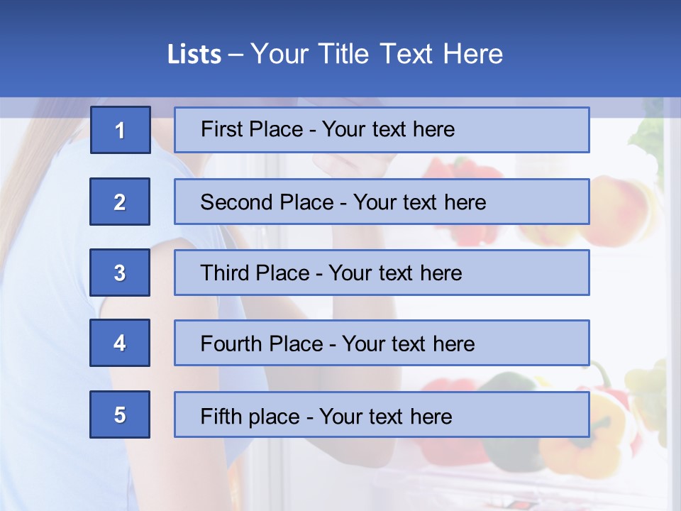 Colorful Smiling Young Woman PowerPoint Template