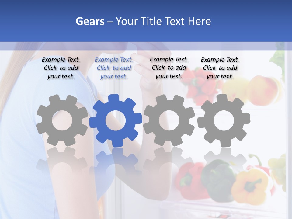 Colorful Smiling Young Woman PowerPoint Template