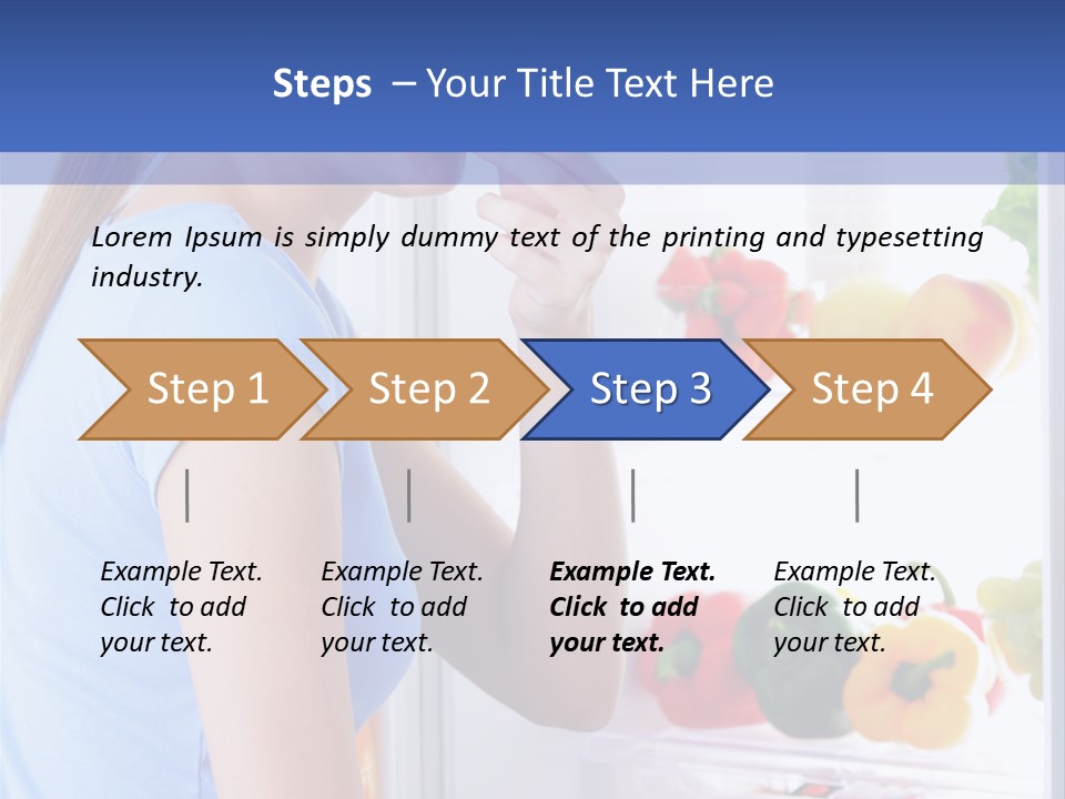 Colorful Smiling Young Woman PowerPoint Template