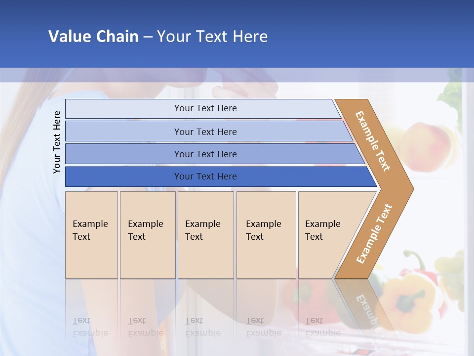 Colorful Smiling Young Woman PowerPoint Template