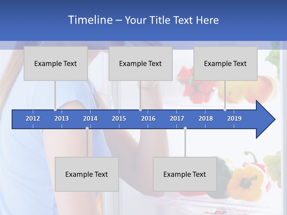 Colorful Smiling Young Woman PowerPoint Template
