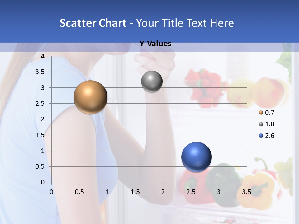 Colorful Smiling Young Woman PowerPoint Template