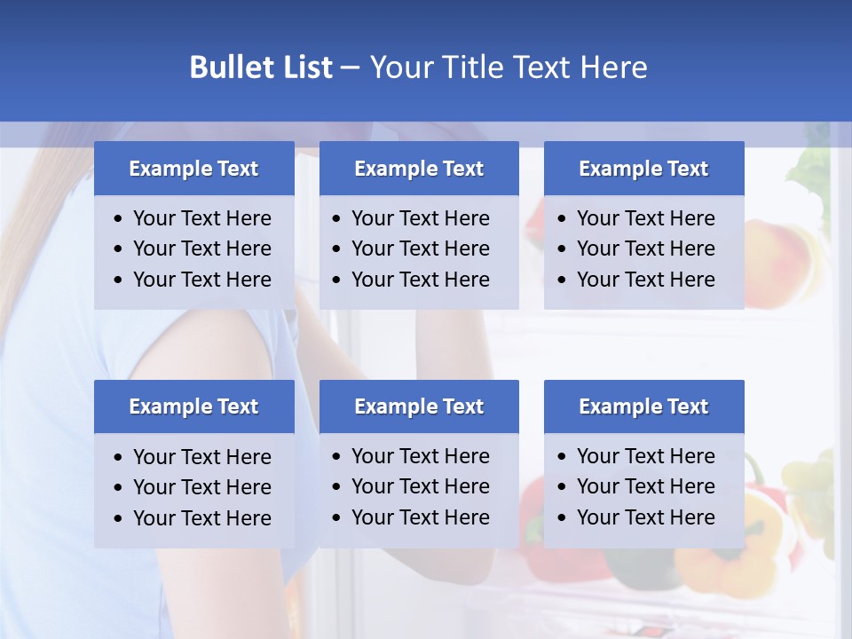 Colorful Smiling Young Woman PowerPoint Template