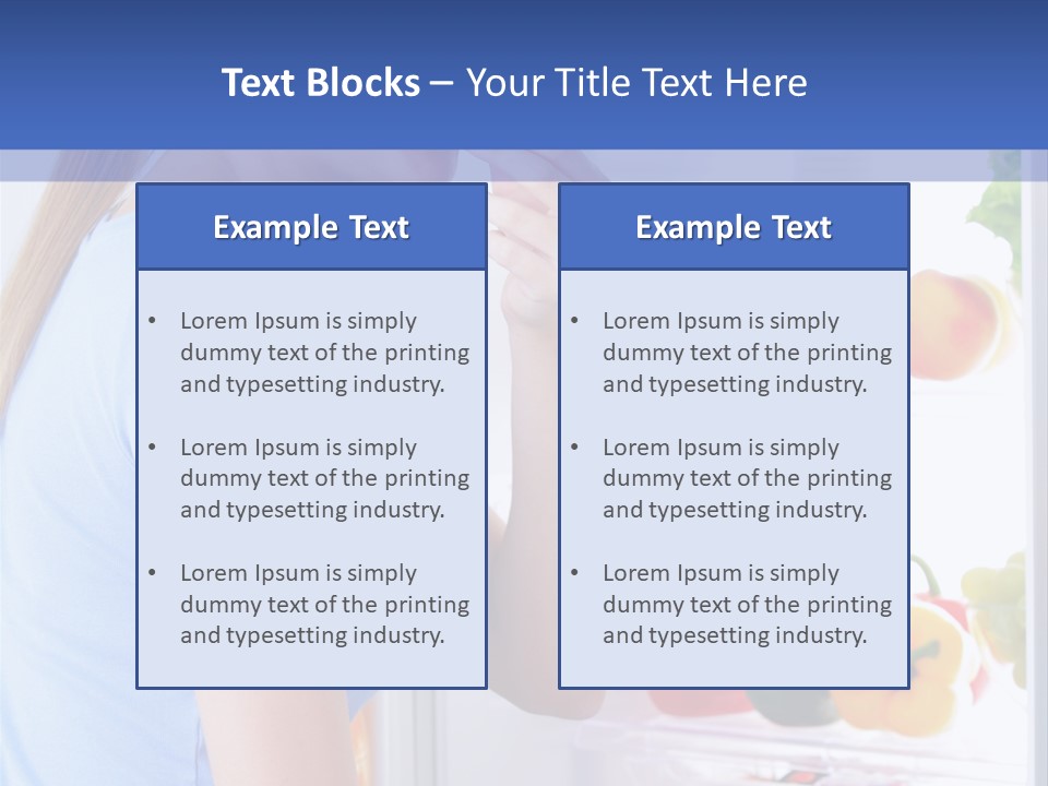 Colorful Smiling Young Woman PowerPoint Template
