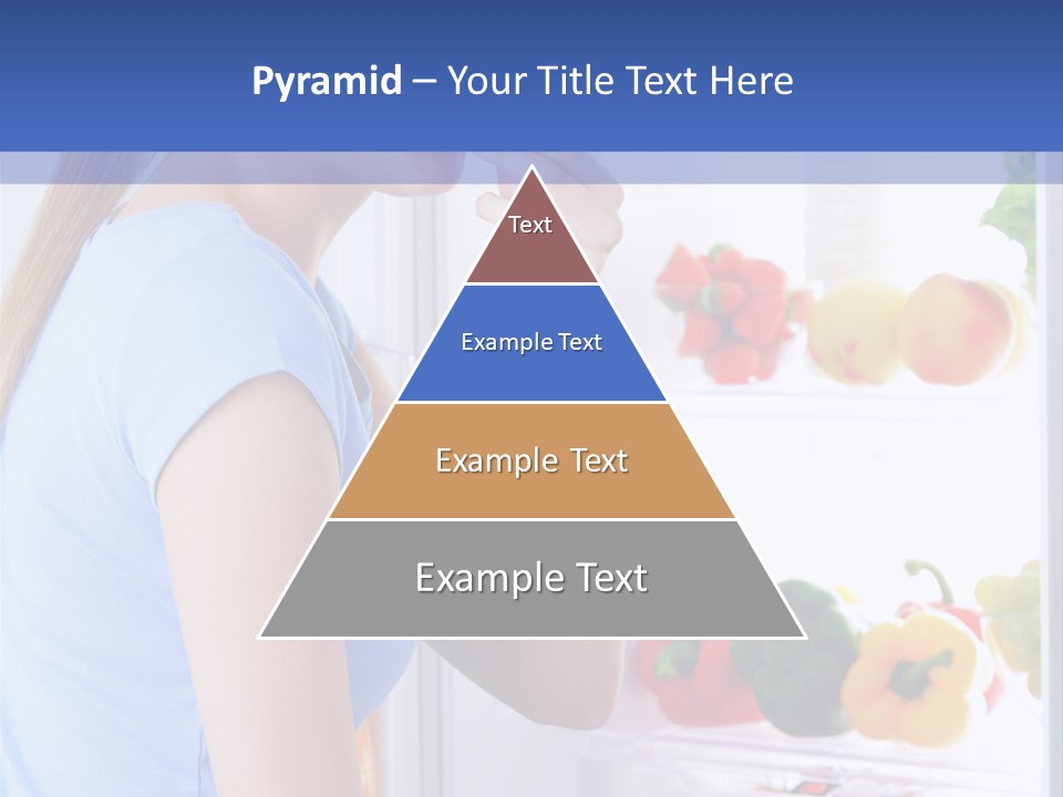 Colorful Smiling Young Woman PowerPoint Template