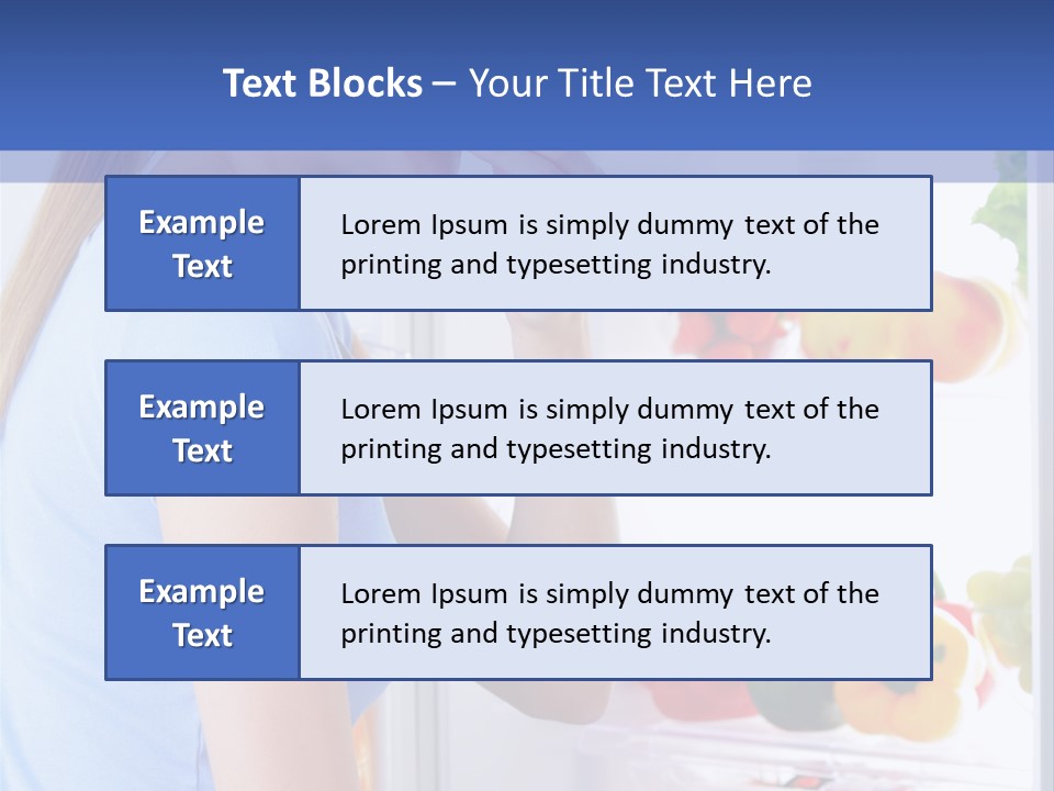 Colorful Smiling Young Woman PowerPoint Template