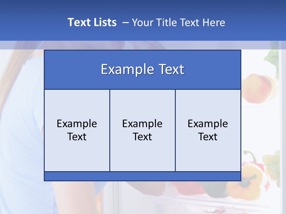Colorful Smiling Young Woman PowerPoint Template