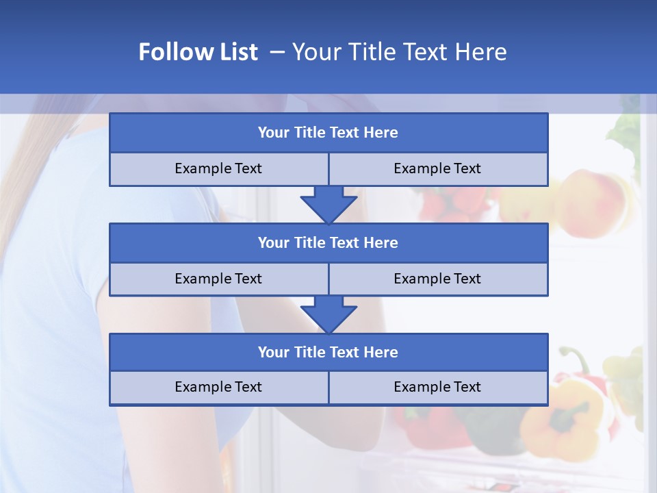 Colorful Smiling Young Woman PowerPoint Template