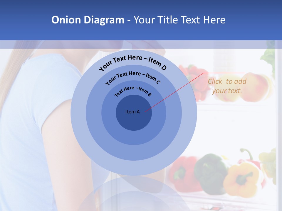 Colorful Smiling Young Woman PowerPoint Template