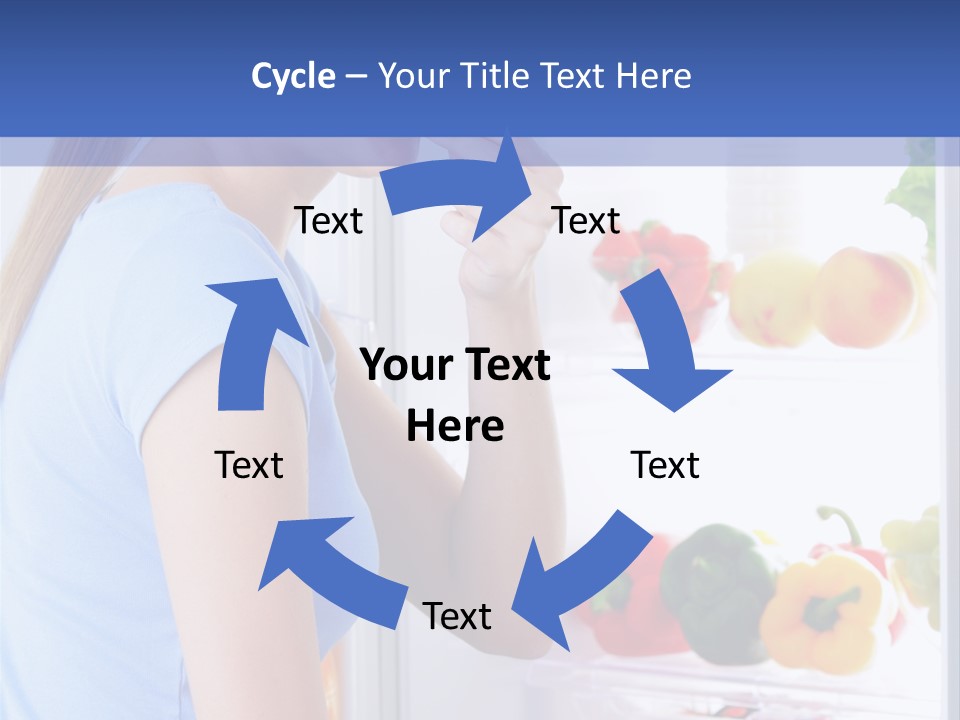 Colorful Smiling Young Woman PowerPoint Template