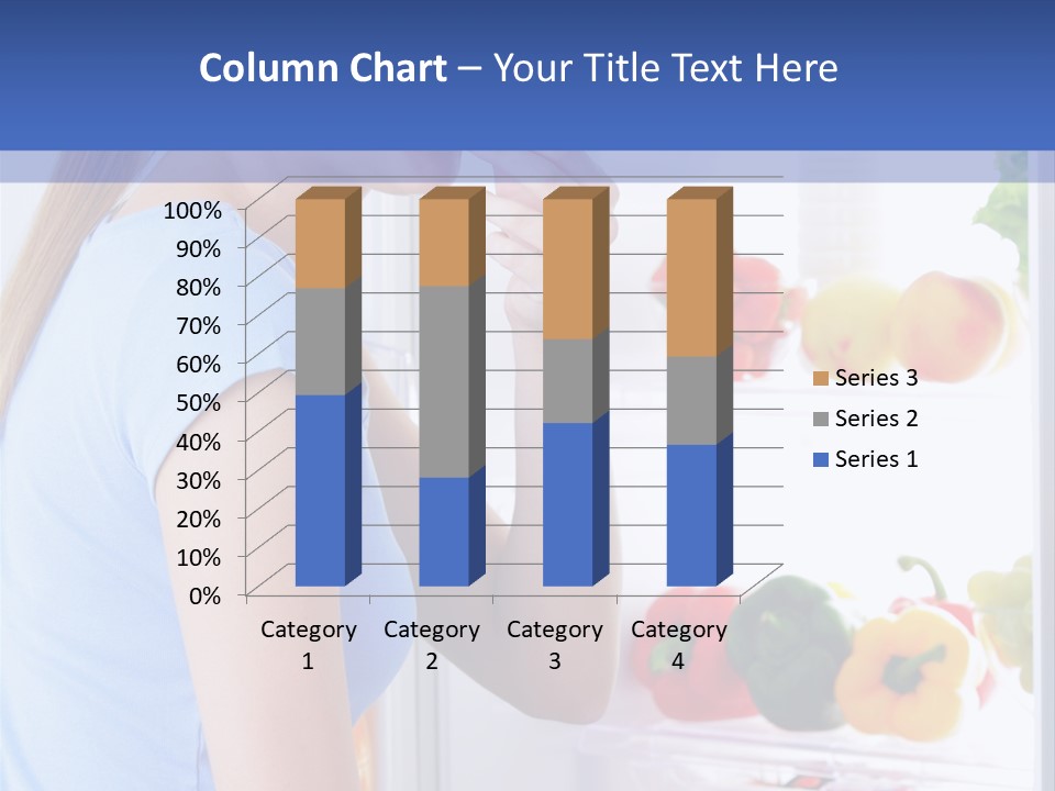 Colorful Smiling Young Woman PowerPoint Template