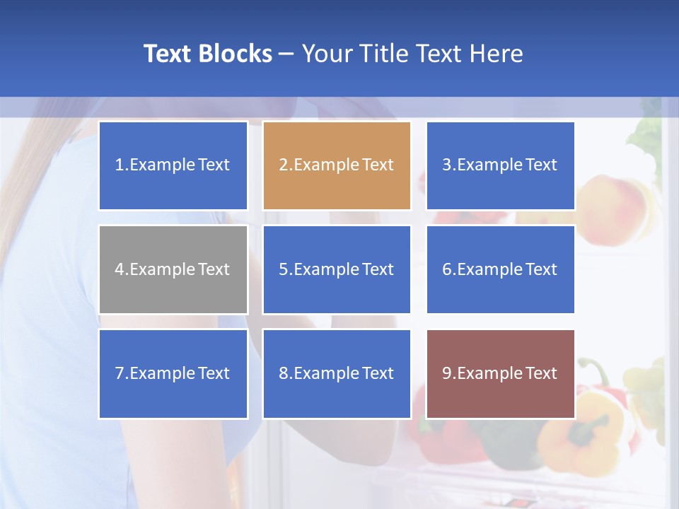 Colorful Smiling Young Woman PowerPoint Template