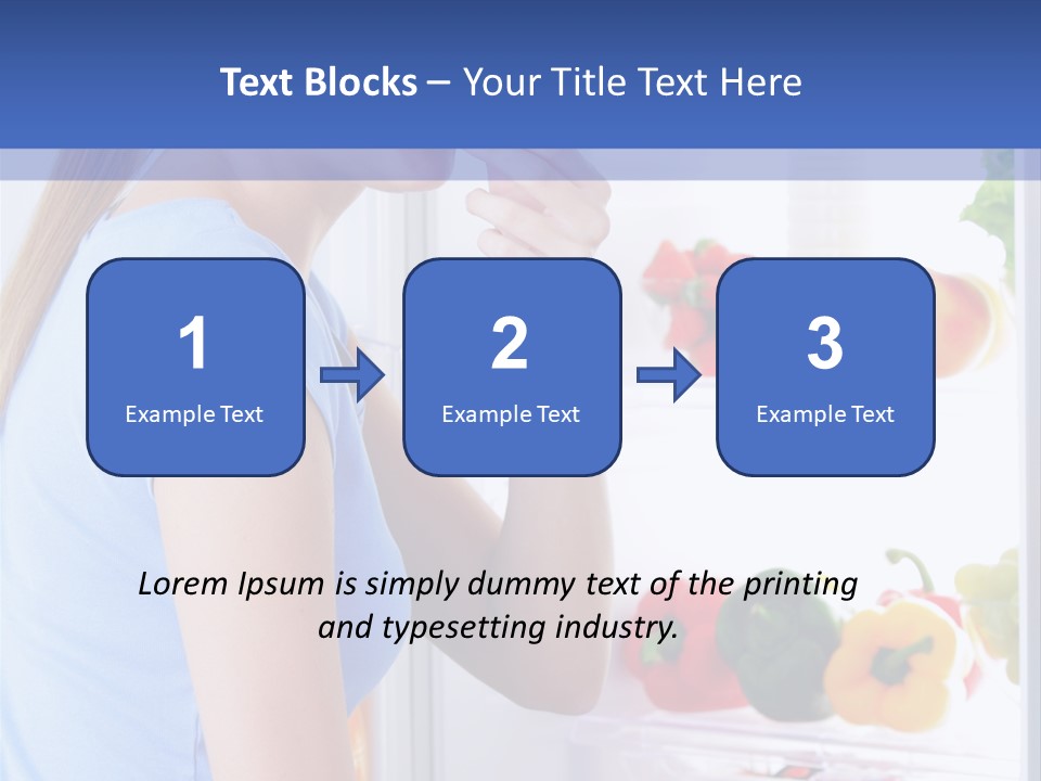 Colorful Smiling Young Woman PowerPoint Template