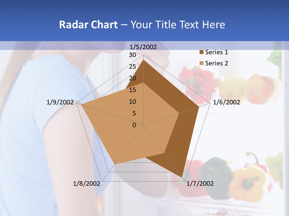 Colorful Smiling Young Woman PowerPoint Template