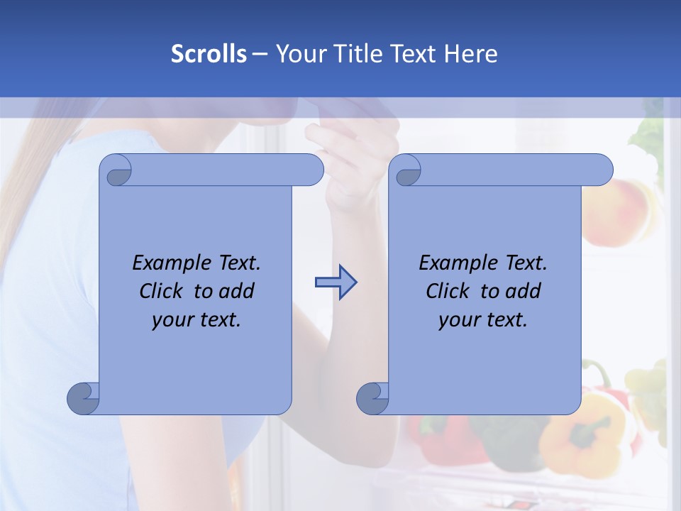 Colorful Smiling Young Woman PowerPoint Template