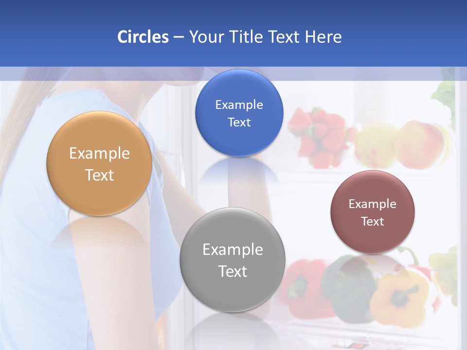 Colorful Smiling Young Woman PowerPoint Template