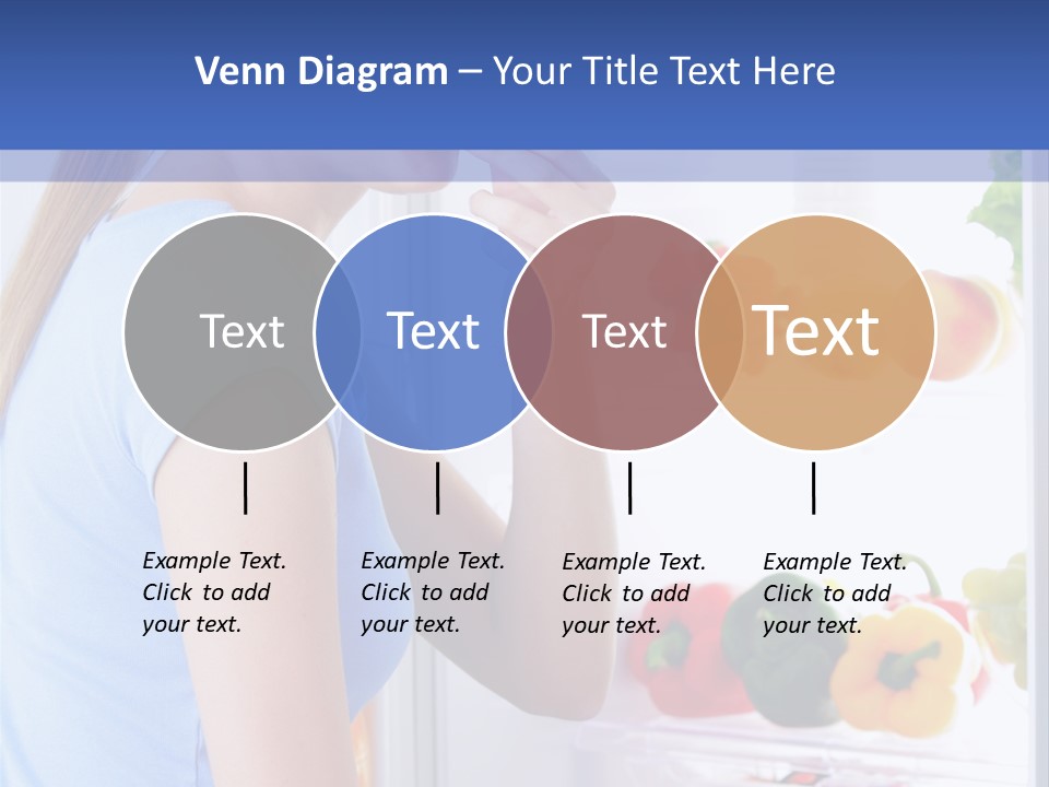 Colorful Smiling Young Woman PowerPoint Template