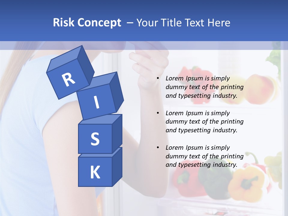 Colorful Smiling Young Woman PowerPoint Template