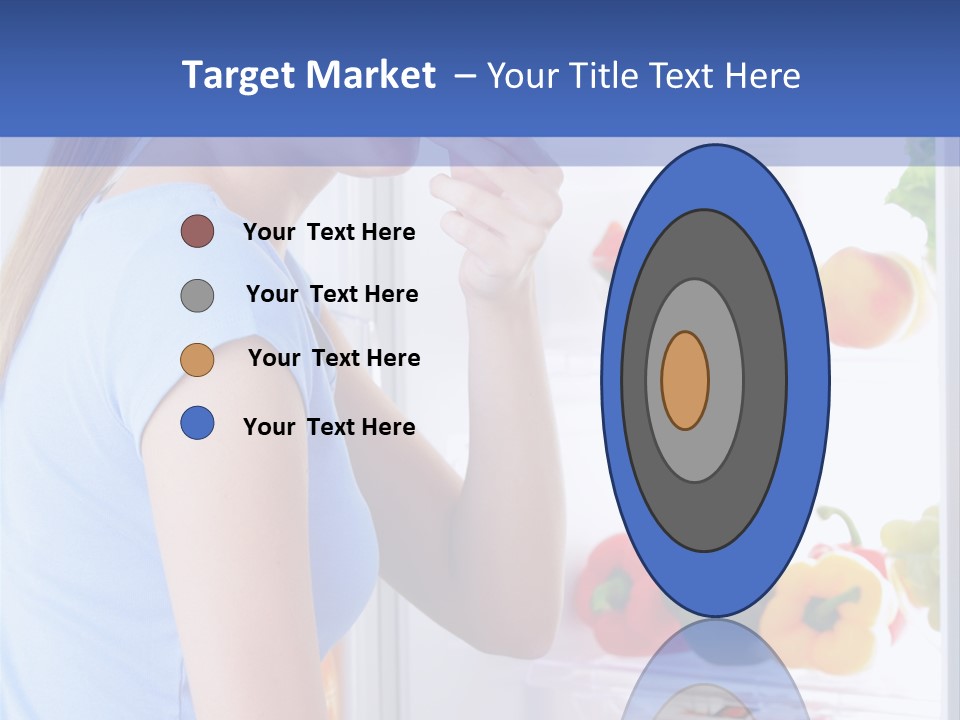 Colorful Smiling Young Woman PowerPoint Template