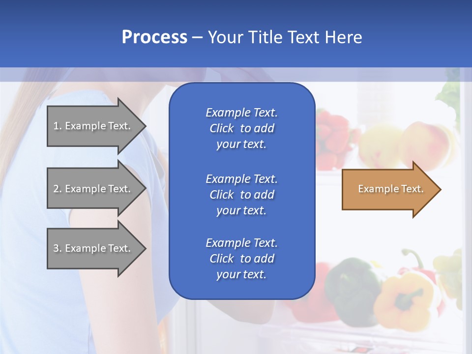 Colorful Smiling Young Woman PowerPoint Template