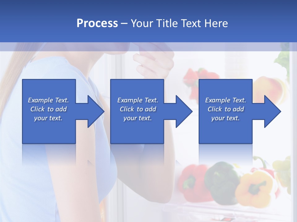 Colorful Smiling Young Woman PowerPoint Template
