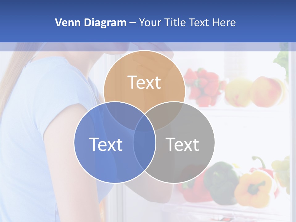 Colorful Smiling Young Woman PowerPoint Template