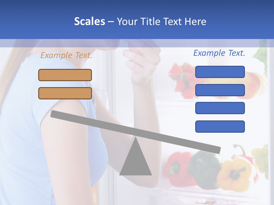 Colorful Smiling Young Woman PowerPoint Template