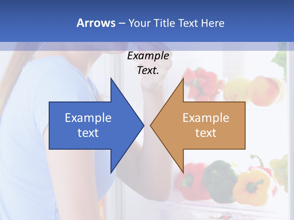 Colorful Smiling Young Woman PowerPoint Template