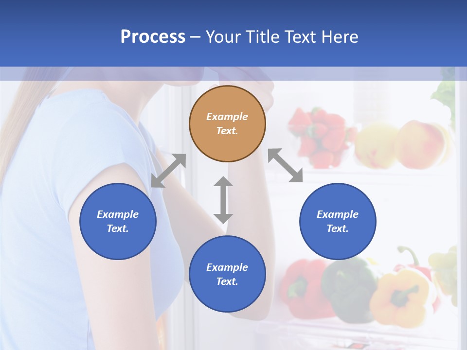 Colorful Smiling Young Woman PowerPoint Template