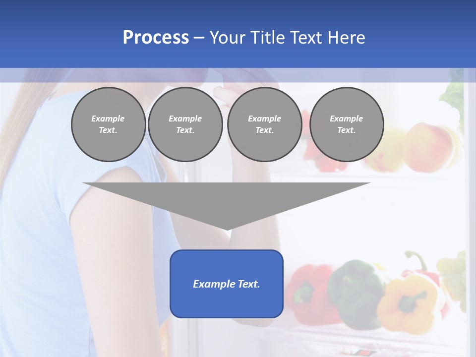 Colorful Smiling Young Woman PowerPoint Template