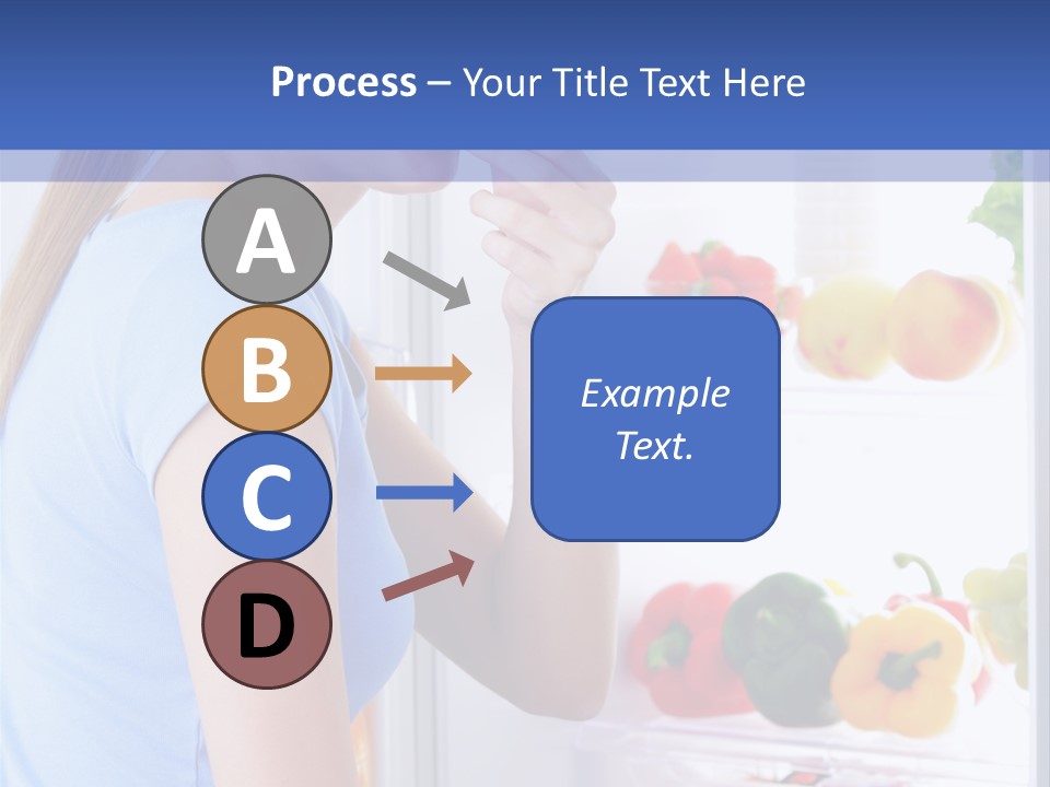 Colorful Smiling Young Woman PowerPoint Template