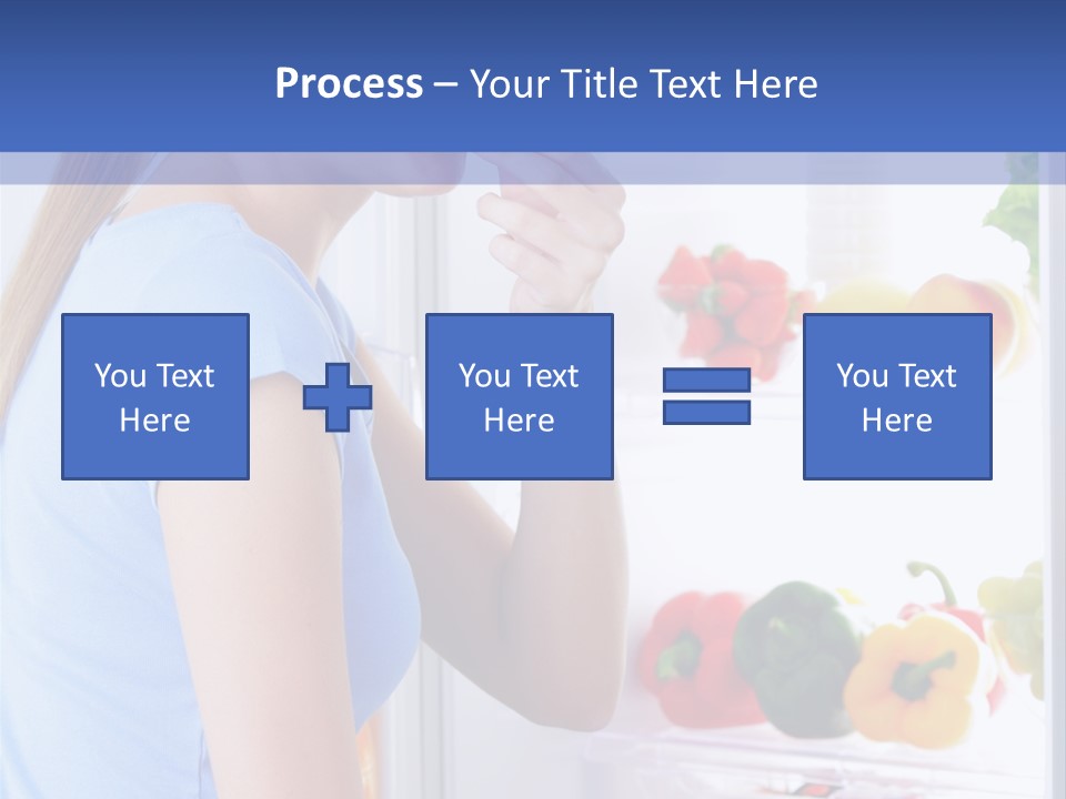 Colorful Smiling Young Woman PowerPoint Template
