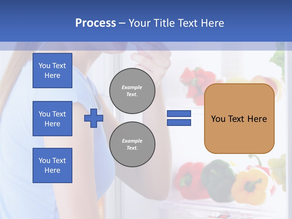 Colorful Smiling Young Woman PowerPoint Template