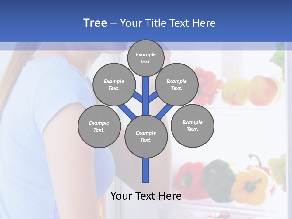 Colorful Smiling Young Woman PowerPoint Template