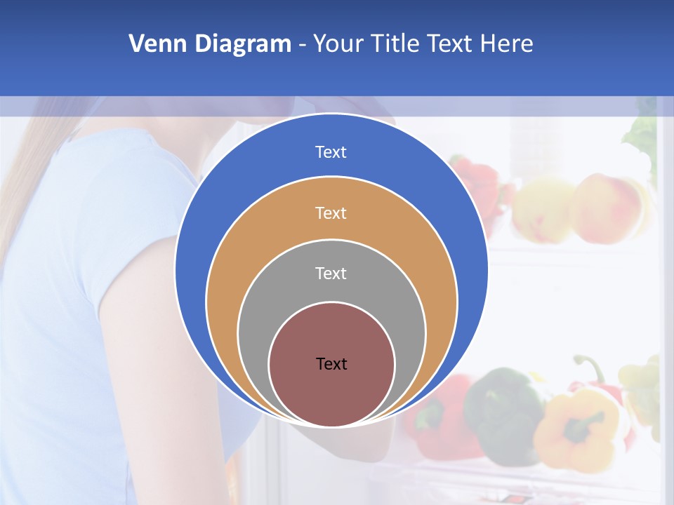 Colorful Smiling Young Woman PowerPoint Template