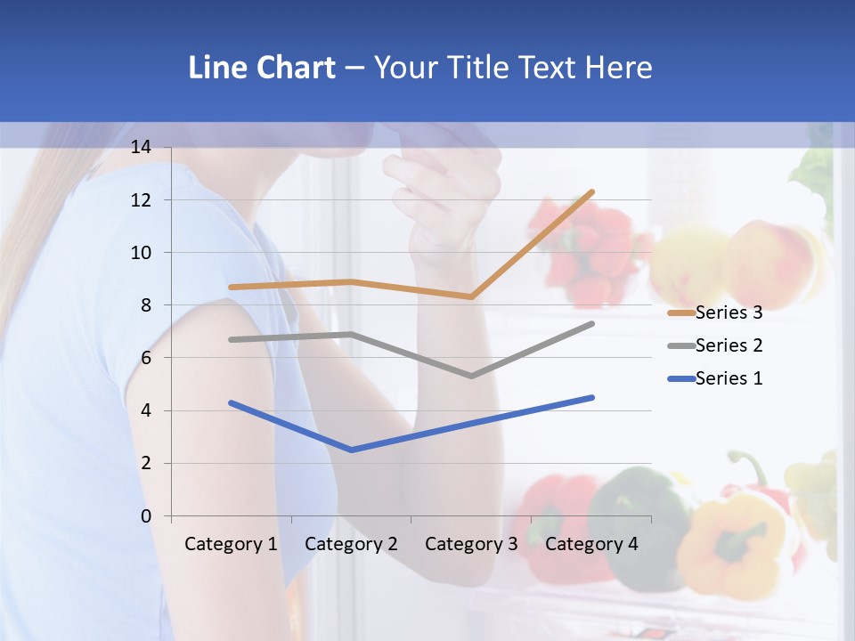 Colorful Smiling Young Woman PowerPoint Template