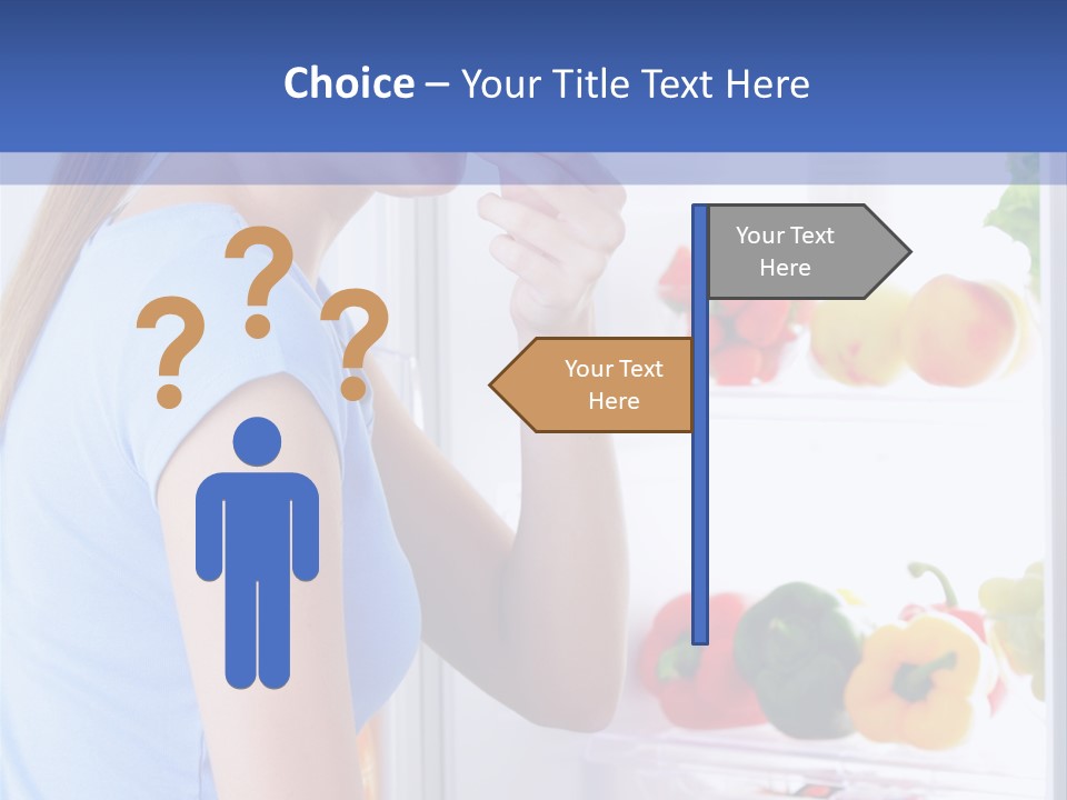 Colorful Smiling Young Woman PowerPoint Template