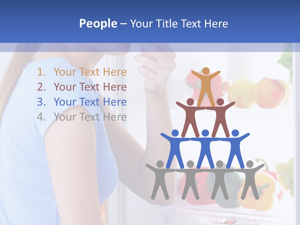 Colorful Smiling Young Woman PowerPoint Template