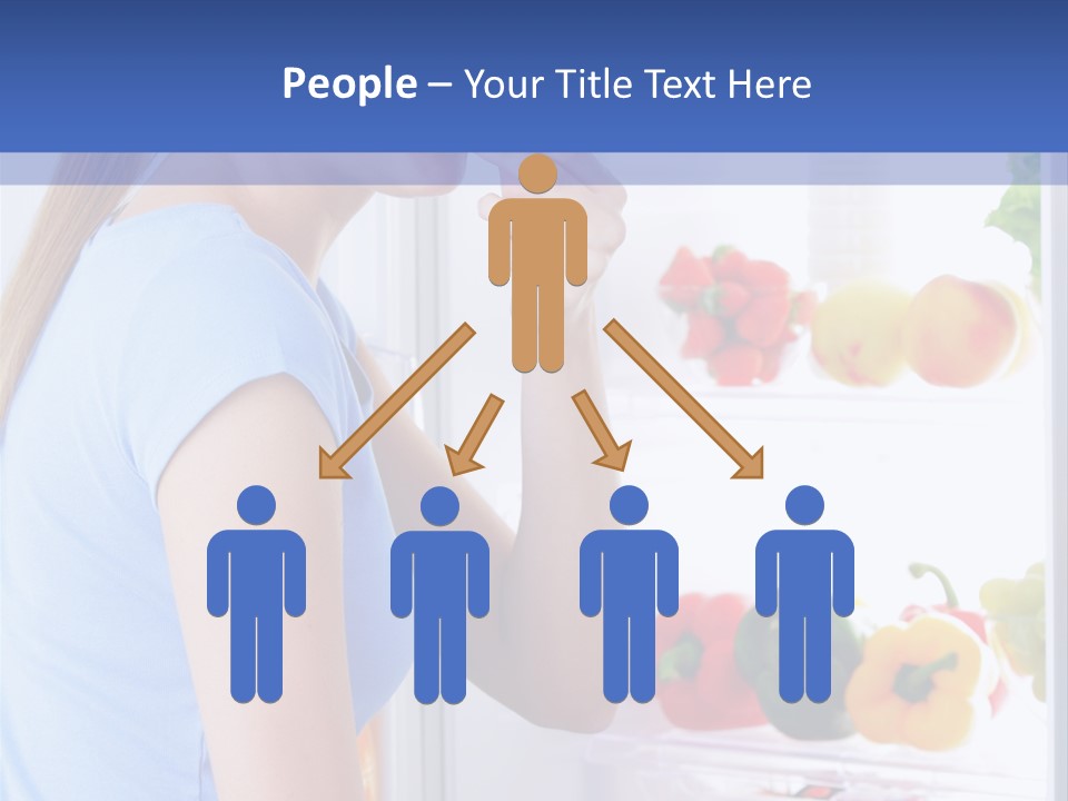 Colorful Smiling Young Woman PowerPoint Template