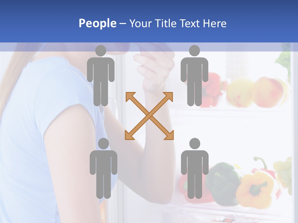 Colorful Smiling Young Woman PowerPoint Template