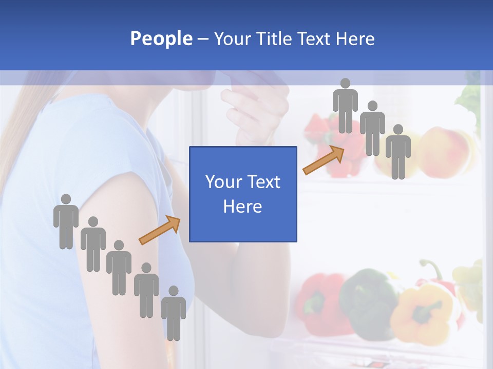 Colorful Smiling Young Woman PowerPoint Template