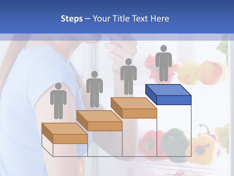 Colorful Smiling Young Woman PowerPoint Template