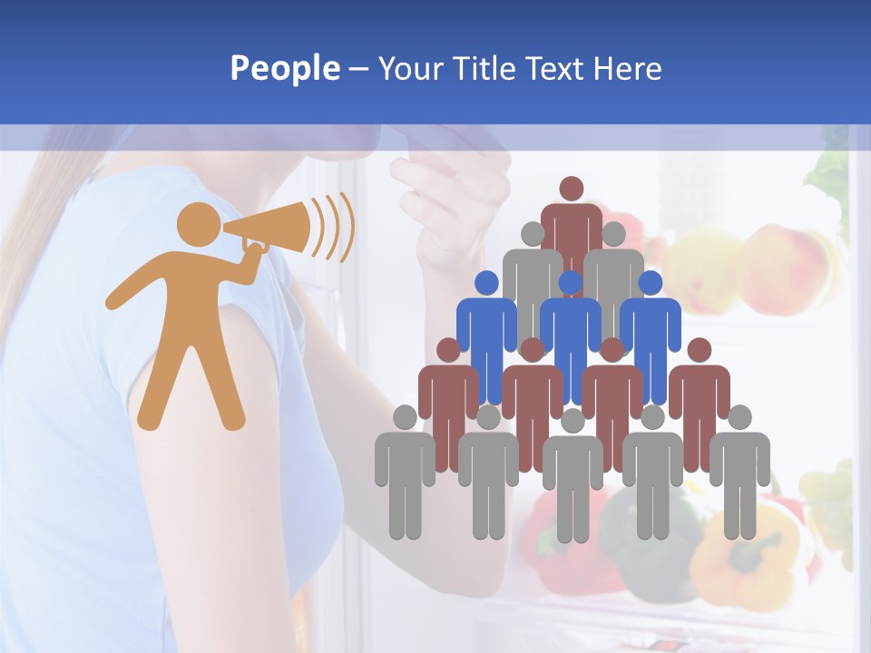 Colorful Smiling Young Woman PowerPoint Template