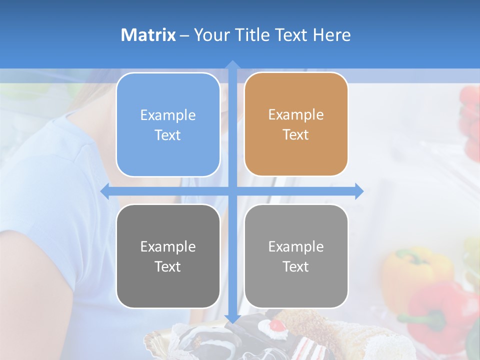 Young Woman Kitchen Home PowerPoint Template