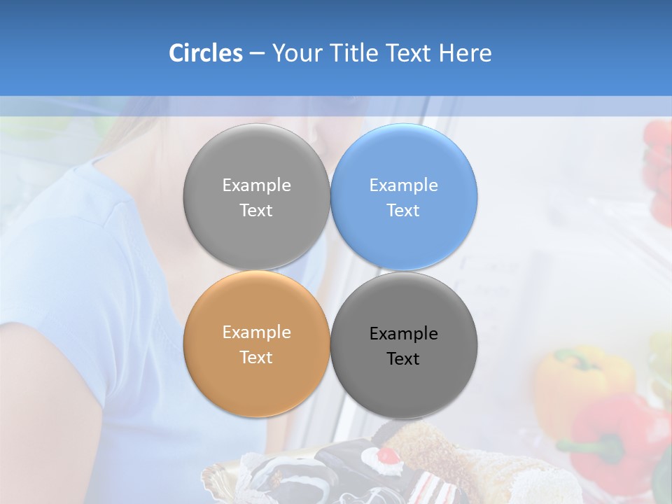 Young Woman Kitchen Home PowerPoint Template