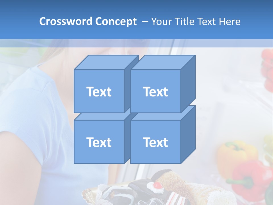 Young Woman Kitchen Home PowerPoint Template