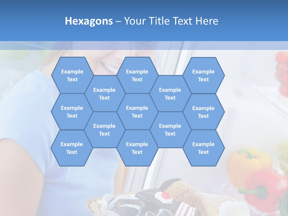 Young Woman Kitchen Home PowerPoint Template