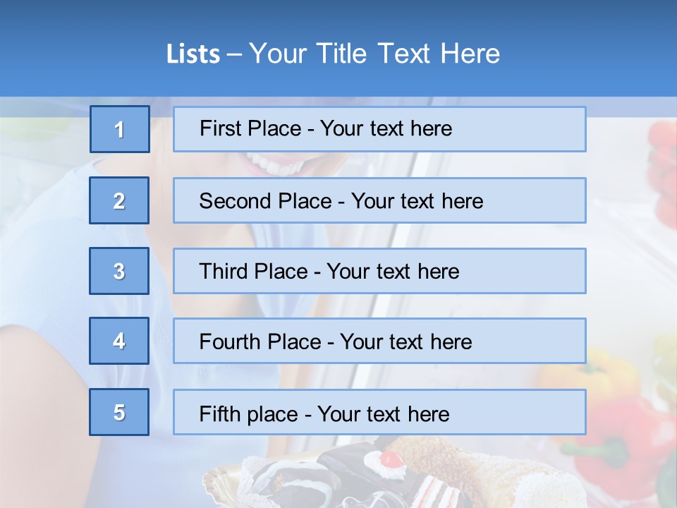 Young Woman Kitchen Home PowerPoint Template