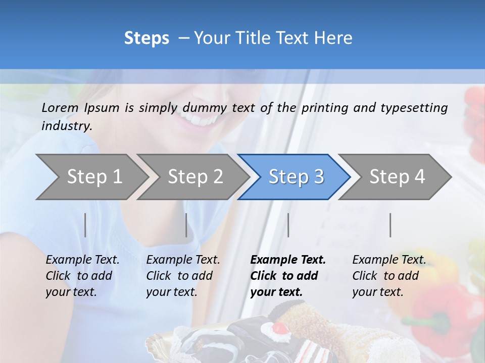 Young Woman Kitchen Home PowerPoint Template